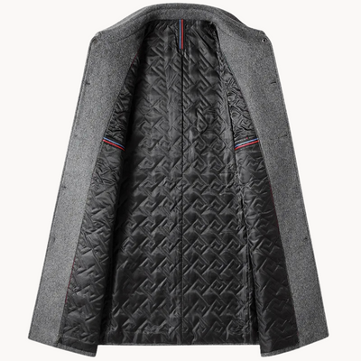 Coat - Blend Fabric Long Cut & Structured Shape For Layering
