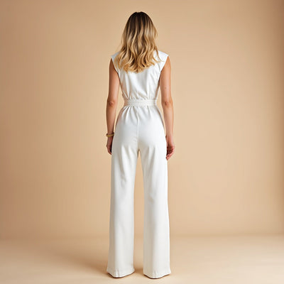Jumpsuit - Polyester Blend Fitted Shape And Easy Arm Move