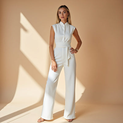 Jumpsuit - Polyester Blend Fitted Shape And Easy Arm Move
